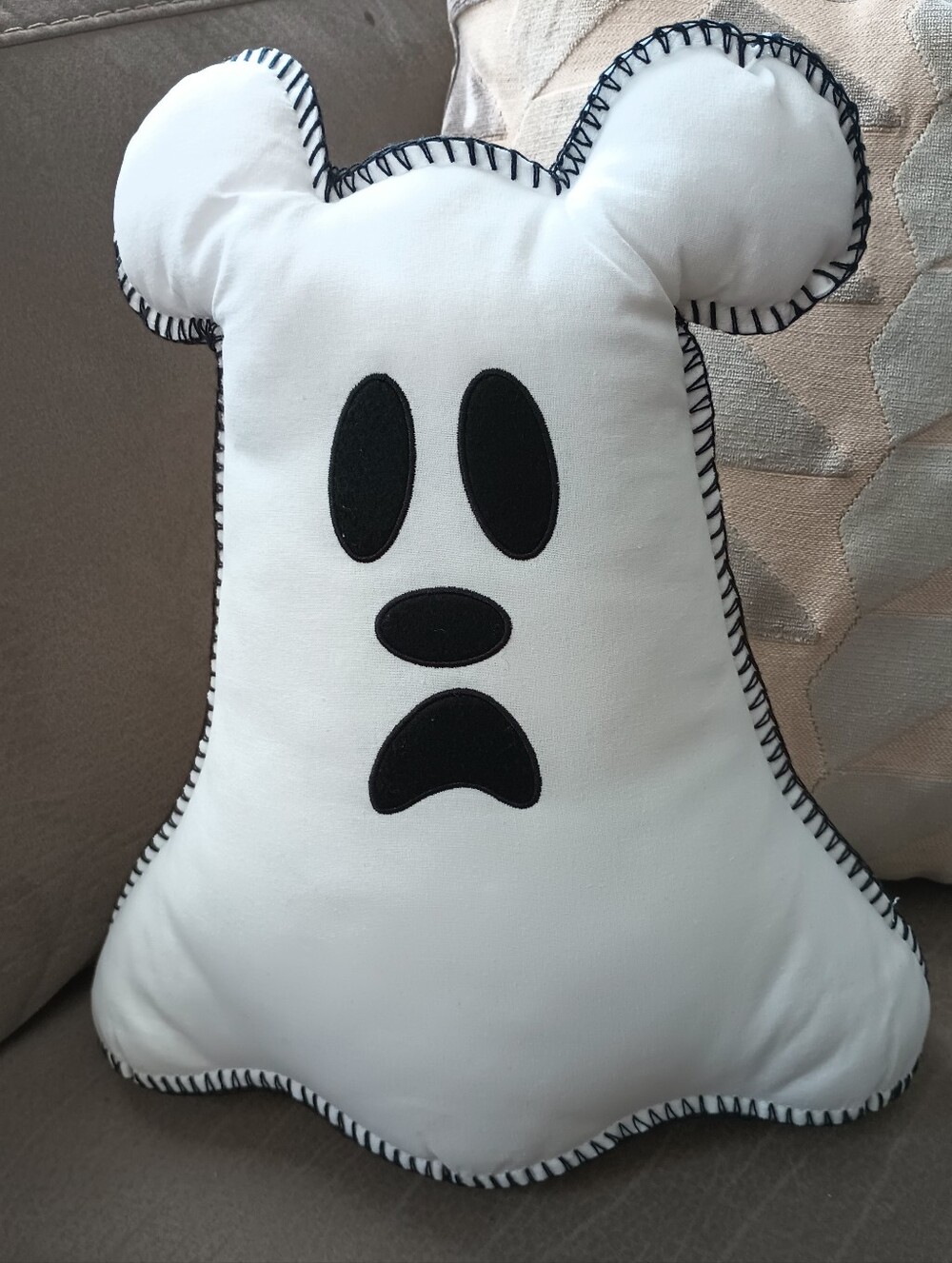 Disney Parks "Boo to you!" Mickey Halloween Ghost Throw Pillow 15"